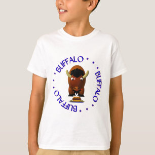 Schattige buffel met rundvlees op Weck en buffelvl T-shirt