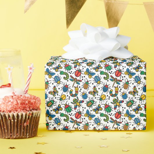 Schattige Bugs en Insecten Cadeaupapier (Verjaardagsfeest)