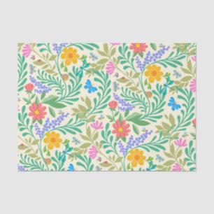 Schattige Bugs Funny Floral Spring Summer Pastel G Tissuepapier
