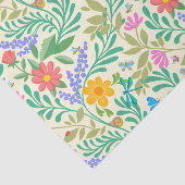 Schattige Bugs Funny Floral Spring Summer Pastel G Tissuepapier (Detail)
