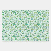 Schattige buitenaards thema inpakpapier vel (Voorkant)