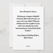 SCHATTIGE BULDOG WENST JE EEN PRETTIG KERSTFEEST FEESTDAGENKAART (Achterkant)