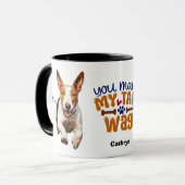 Schattige Bull Terrier Dog Je maakt mijn staart wa Mok (Voorkant links)