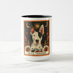 Schattige Bull Terrier Dog Tarot Kaart Mok