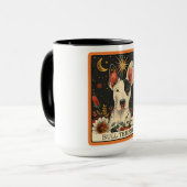 Schattige Bull Terrier Dog Tarot Kaart Mok (Voorkant links)