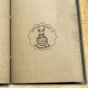 Schattige Bull Terrier Hond Rubberstempel