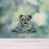 Schattige Bulldog Acryl Bord (Neutraal)