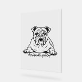 Schattige Bulldog Acryl Bord (Hoek)