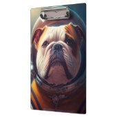 Schattige Bulldog Astronaut Klembord (Links)
