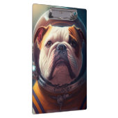 Schattige Bulldog Astronaut Klembord (Rechts)
