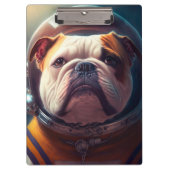 Schattige Bulldog Astronaut Klembord (Voorkant)