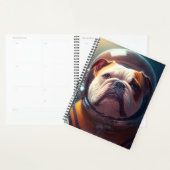 Schattige Bulldog Astronaut Planner (Display)