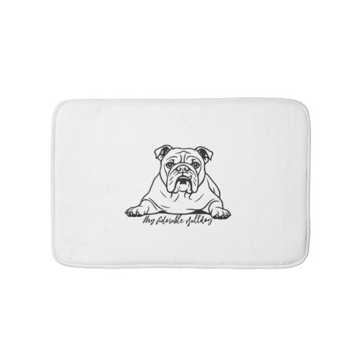 Schattige Bulldog Badmat (Voorkant)