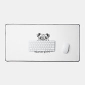 Schattige Bulldog Bureaumat (Keyboard & Muis)