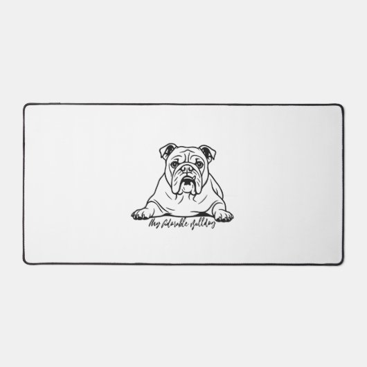 Schattige Bulldog Bureaumat (Voorkant)