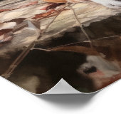 Schattige Bulldog Dog Art Print Poster (Hoek)