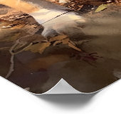 Schattige Bulldog Dog Art Print Poster (Hoek)