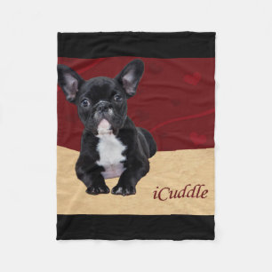 Schattige Bulldog Fleece Deken