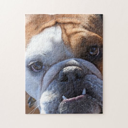 Schattige Bulldog Legpuzzel (Verticaal)