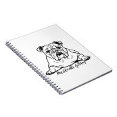 Schattige Bulldog Notitieboek (Rechterzijde)
