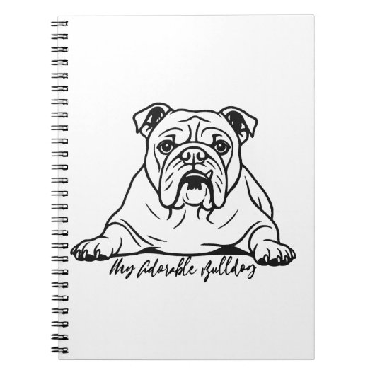 Schattige Bulldog Notitieboek (Voorkant)