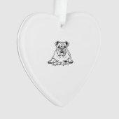 Schattige Bulldog Ornament (voorkant)