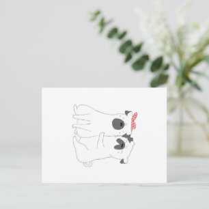 Schattige Bulldog Passend Hondenliefhebber Cadea Feestdagenkaart