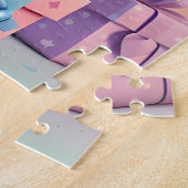 Schattige Bulldog Puppy Pastel Kleuren en geschenk Legpuzzel (Zijkant)