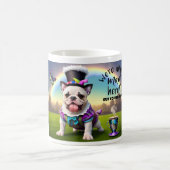 Schattige Bulldog Puppy Surreal Fantasy Art Koffiemok (Center)