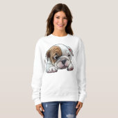 Schattige Bulldog Puppy Trui (Voorkant volledig)