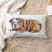 Schattige Bulldog Puppy Wit Kussen (Deken)