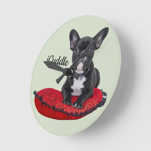 Schattige Bulldog Ronde Klok (Hoek)