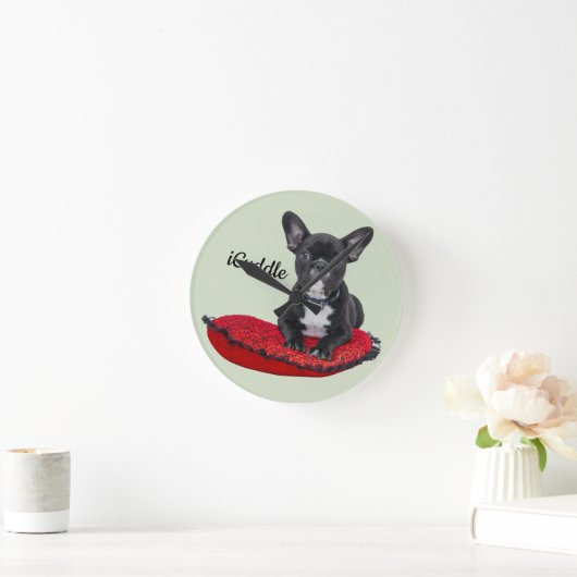 Schattige Bulldog Ronde Klok (Huis)