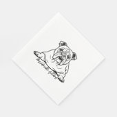 Schattige Bulldog Servet (Hoek)