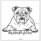 Schattige Bulldog Sticker (Vel)