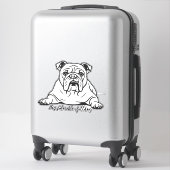 Schattige Bulldog Sticker (Koffer)