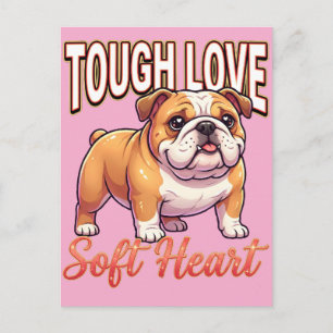 Schattige Bulldog Valentijn – Harde Liefde Zachte Briefkaart