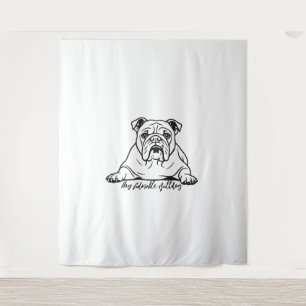 Schattige Bulldog Wandkleed