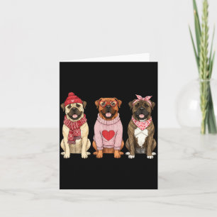 Schattige Bullmastiff Valentijnshond Kaart