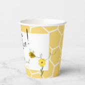 Schattige Bumble Bee Baby shower Oh Babee Papieren Bekers (Achterkant)