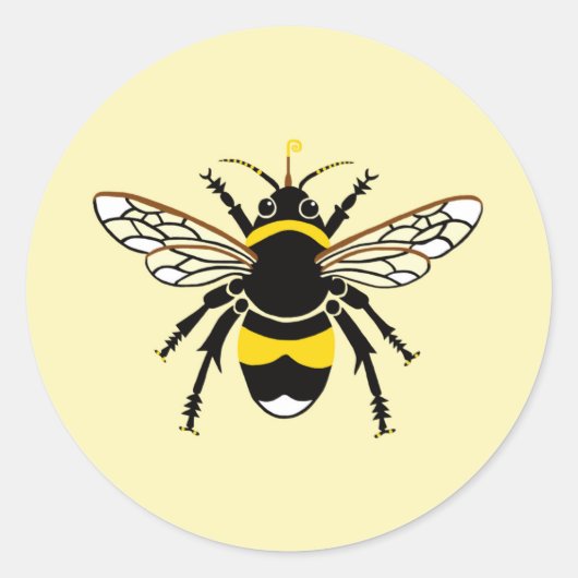 Schattige Bumble BEE - Conservatie - Ecologie - ge Ronde Sticker (Voorkant)