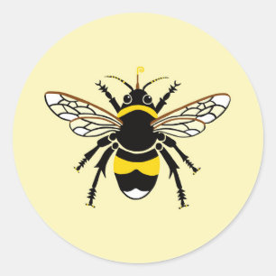 Schattige Bumble BEE - Conservatie - Ecologie - ge Ronde Sticker