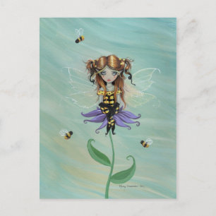 Schattige Bumble Bee Fairy Briefkaart
