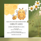 Schattige Bumble Bee gepersonaliseerd Baby shower Kaart