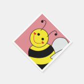 Schattige Bumble Bee Pink Servet (Hoek)