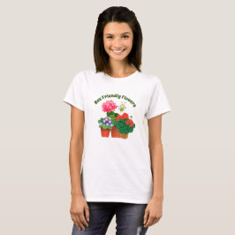 Schattige Bumblebee Botanical Crew Neck T-shirt
