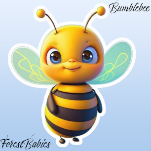 Schattige BumbleBee Insect Dierlijke Cartoon Graph Sticker