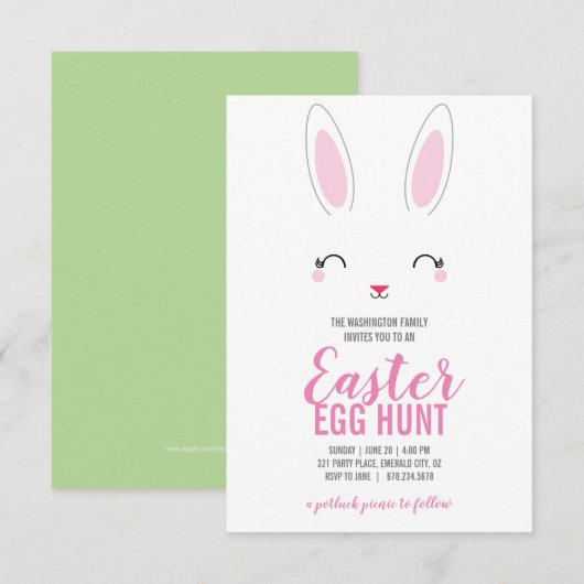 schattige bundel EASTER EGG HUNT brunch picknick Kaart (Voorkant / Achterkant)