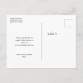 Schattige Bunnies Baby shower sparen de Datum Aankondigingskaart (Achterkant)