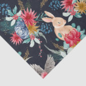 Schattige Bunnies & Eekhoorns Kerst Tissue Papier (Detail)